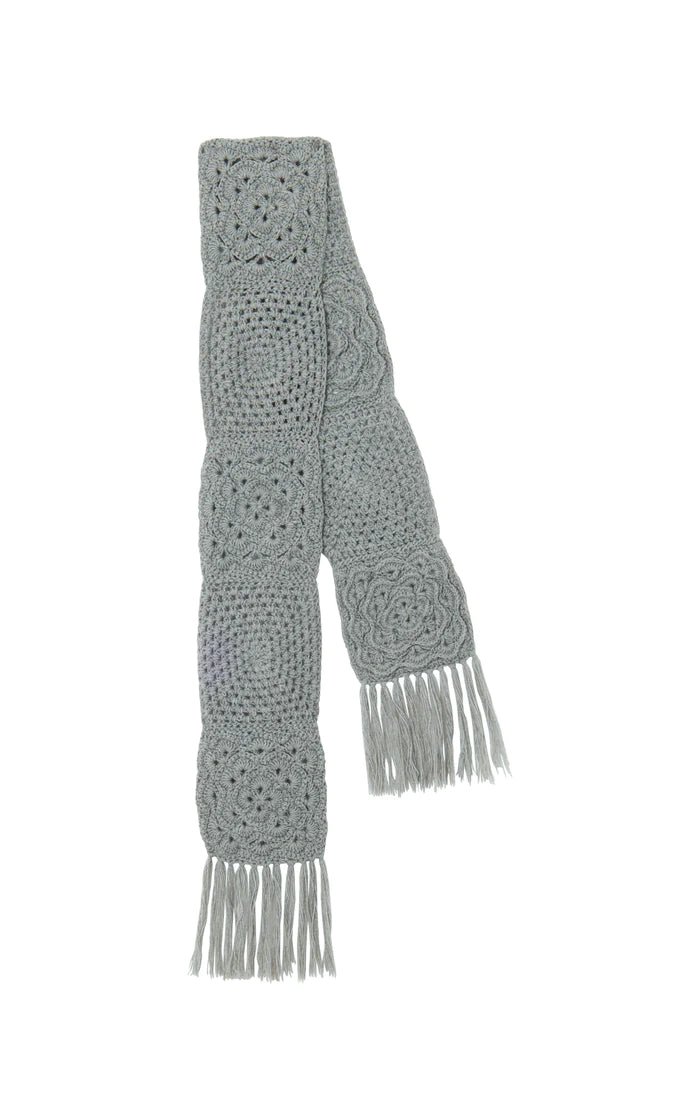Sciarpa crochet grigio