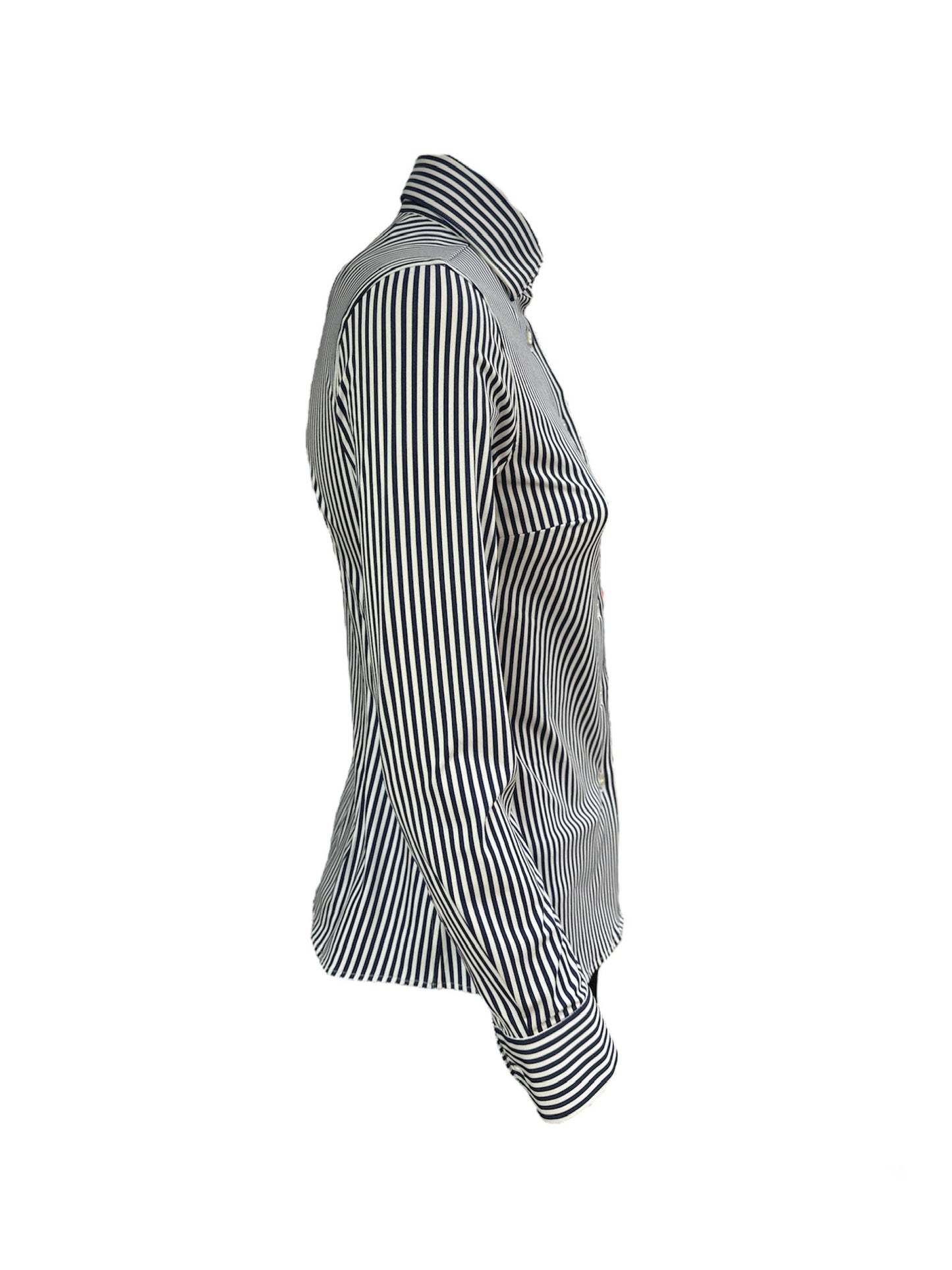 Camicia bastoncino bianco blu