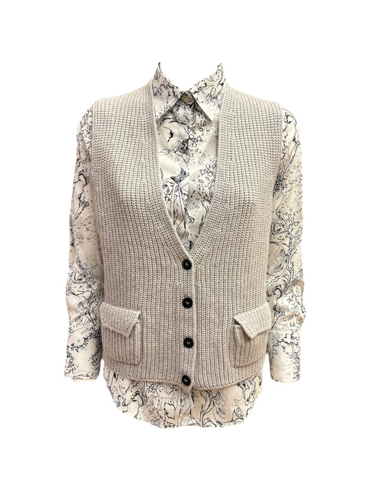 Gilet in maglia grigio