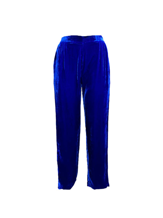 Pantalone velluto cobalto