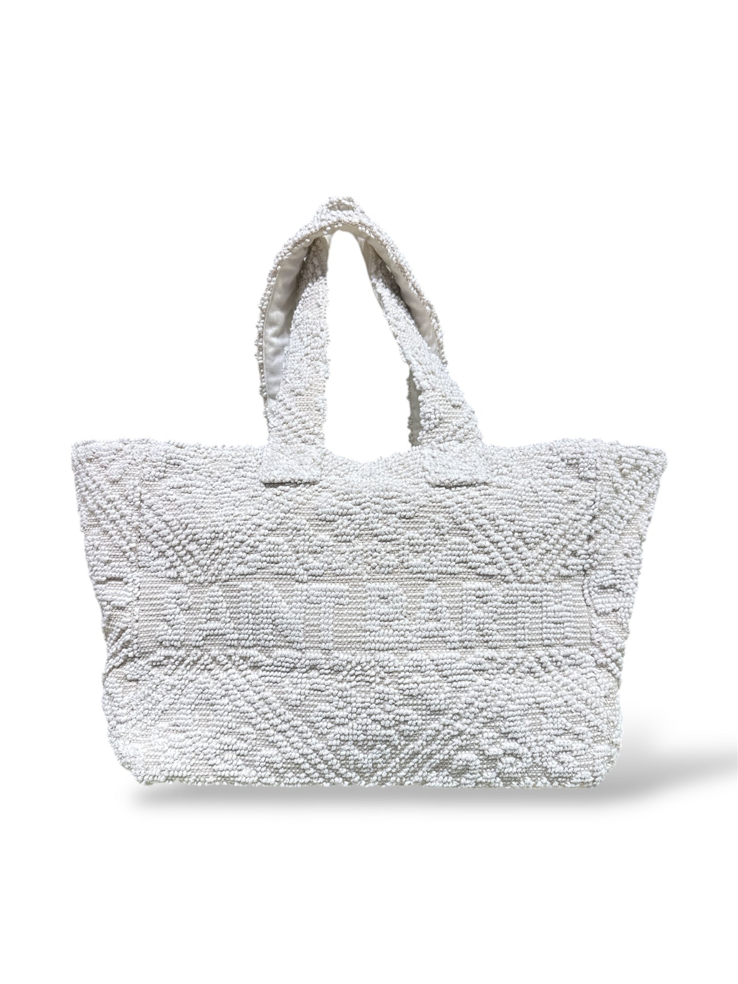 Borsa tuftin ricamata panna MC2 Saint Barth