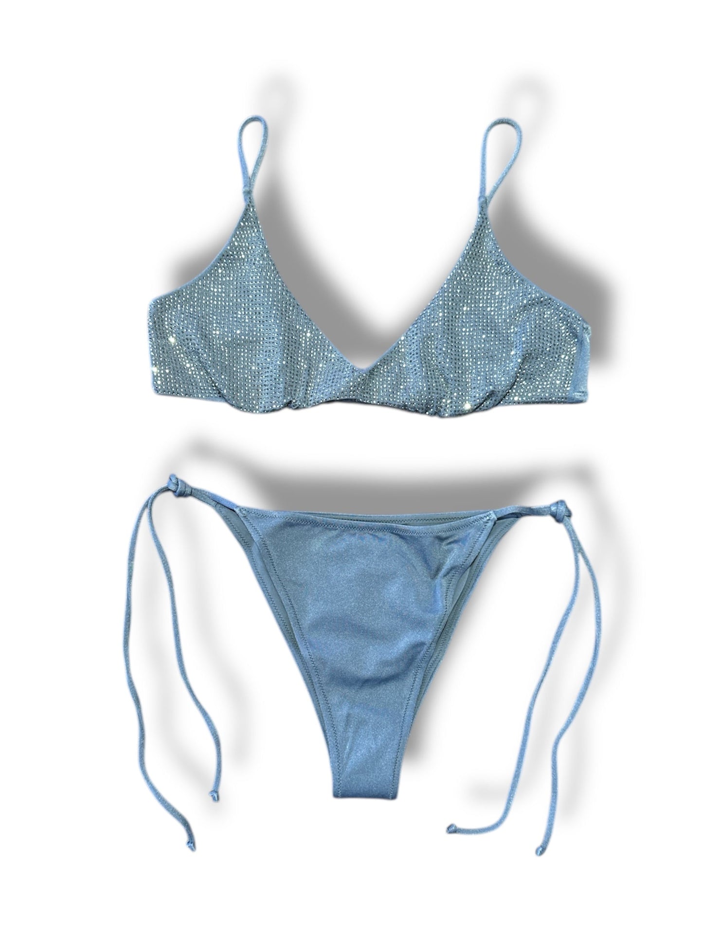 Bikini denim strass