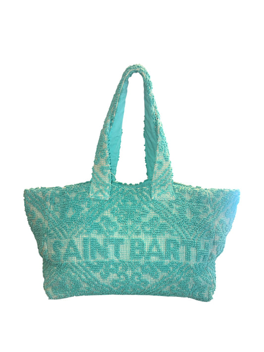 Borsa tuftin ricamata acqua marina MC2 Saint Barth