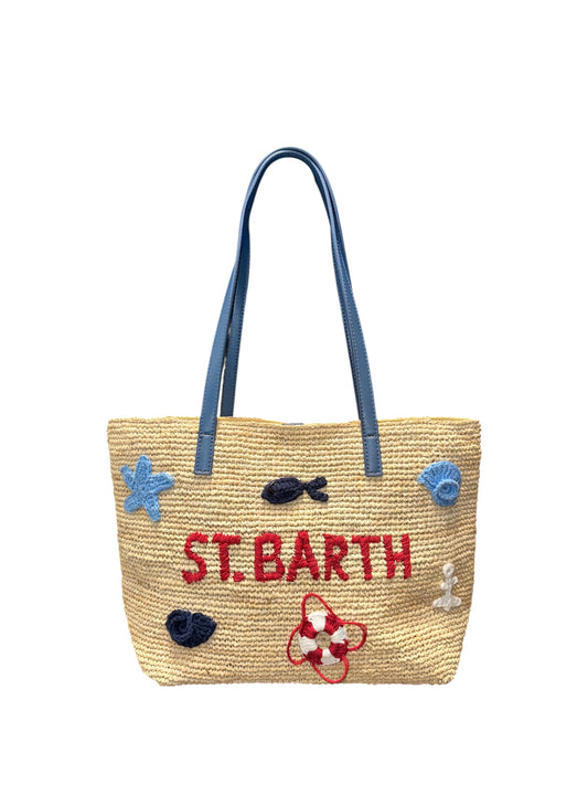 Borsa raffia ricamata MC2 Saint Barth