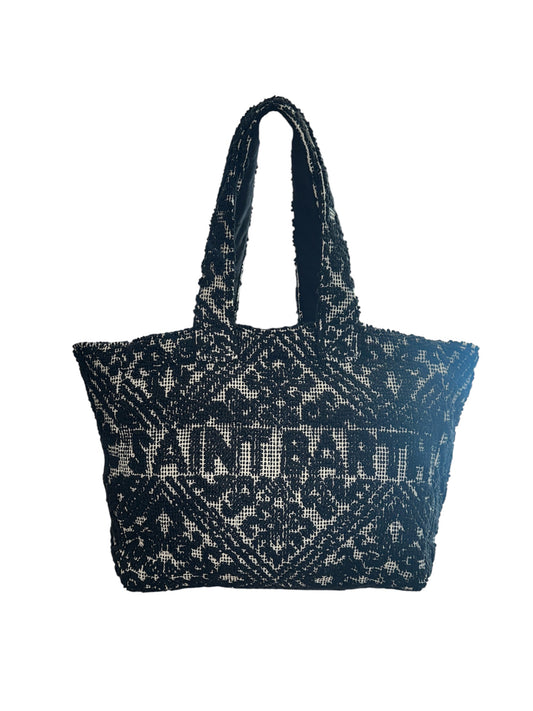 Borsa tuftin ricamata nera MC2 Saint Barth