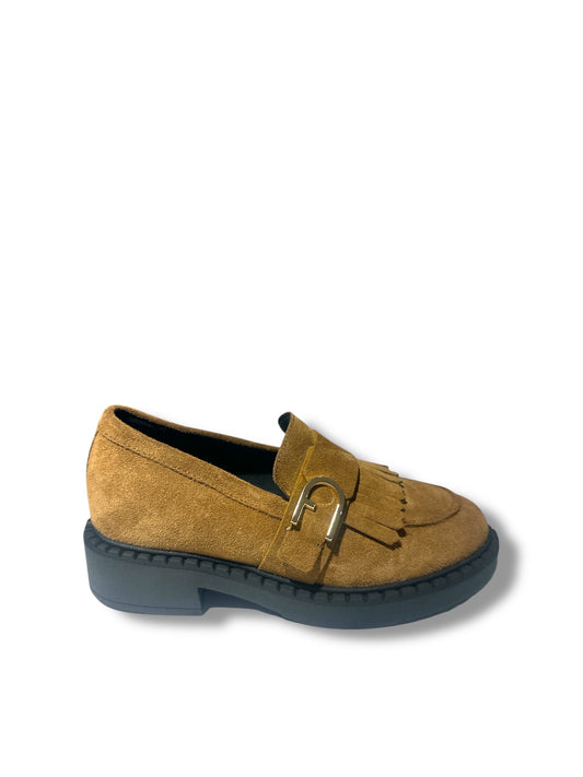 Mocassino college camoscio miele FURLA