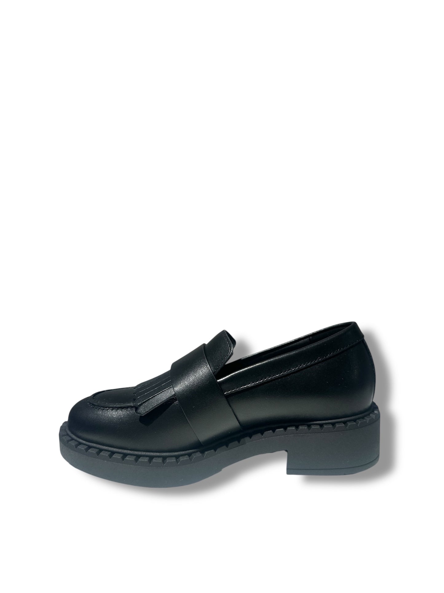 Mocassino college frangia nero FURLA