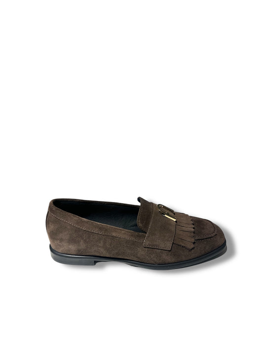 Mocassino college camoscio moro FURLA