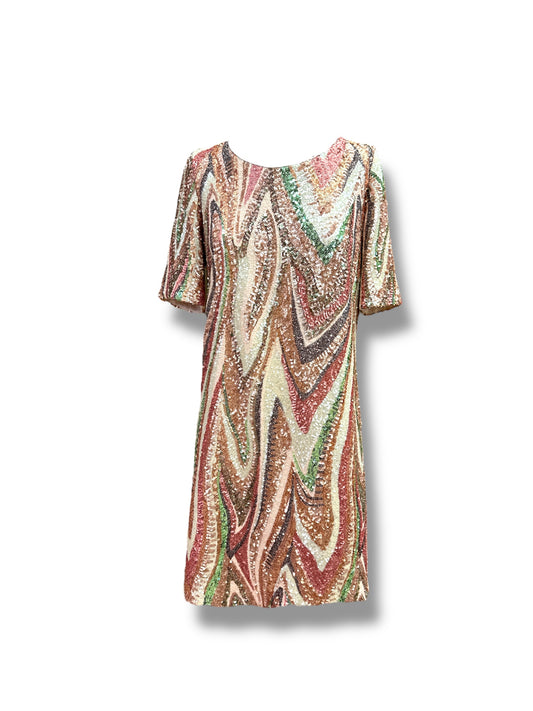 Abito paillettes fiammato