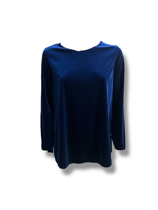 Blusa velvet blu