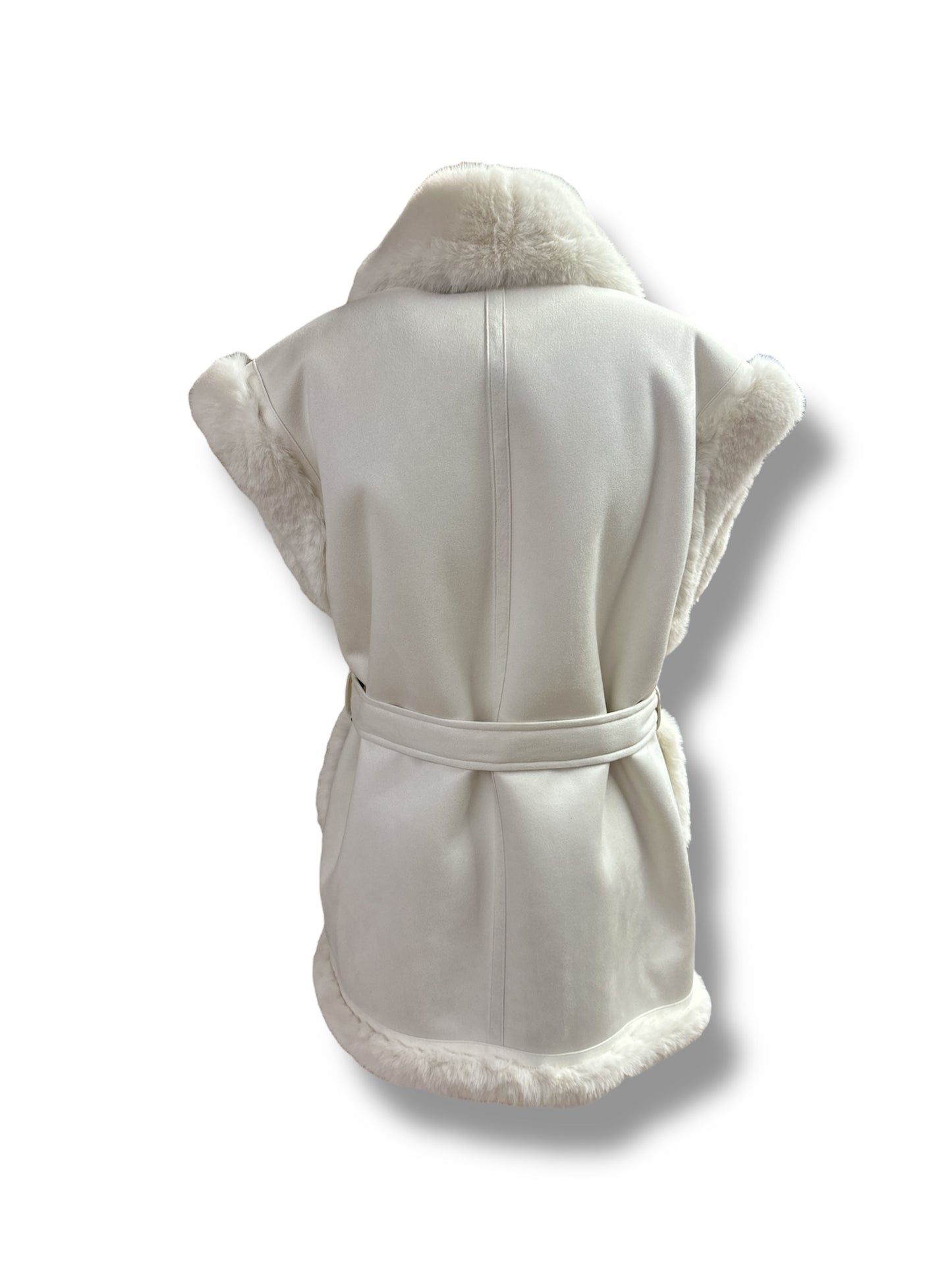 Gilet eco fur ricami Violanti