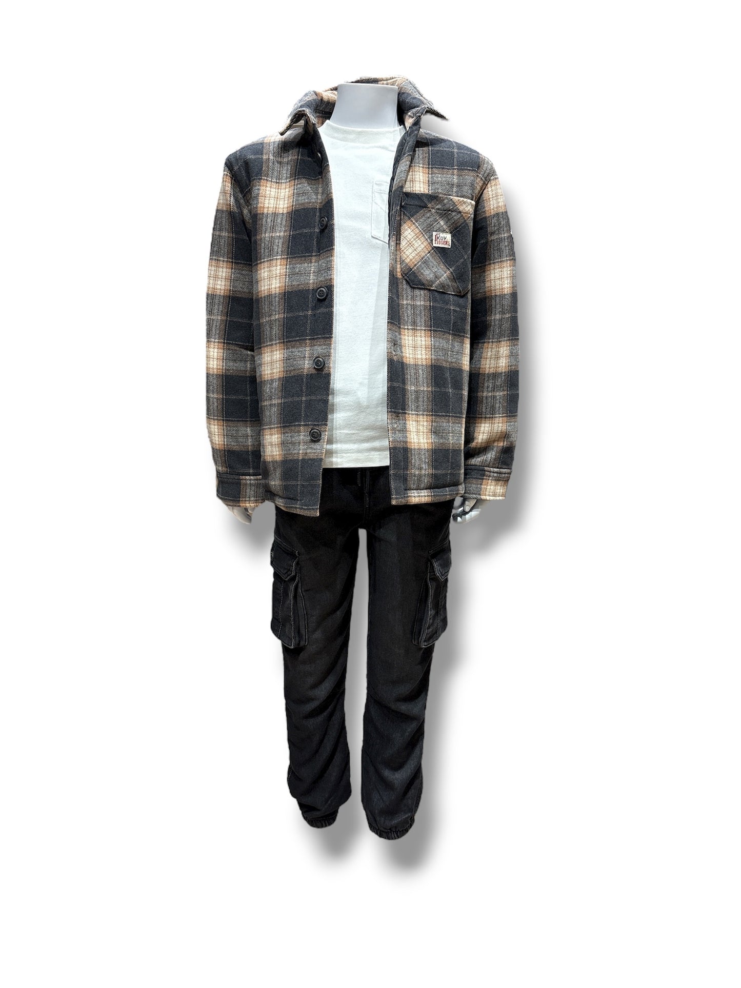 Overshirt scozzese grigio Roy Rogers