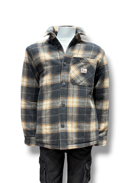 Overshirt scozzese grigio Roy Rogers