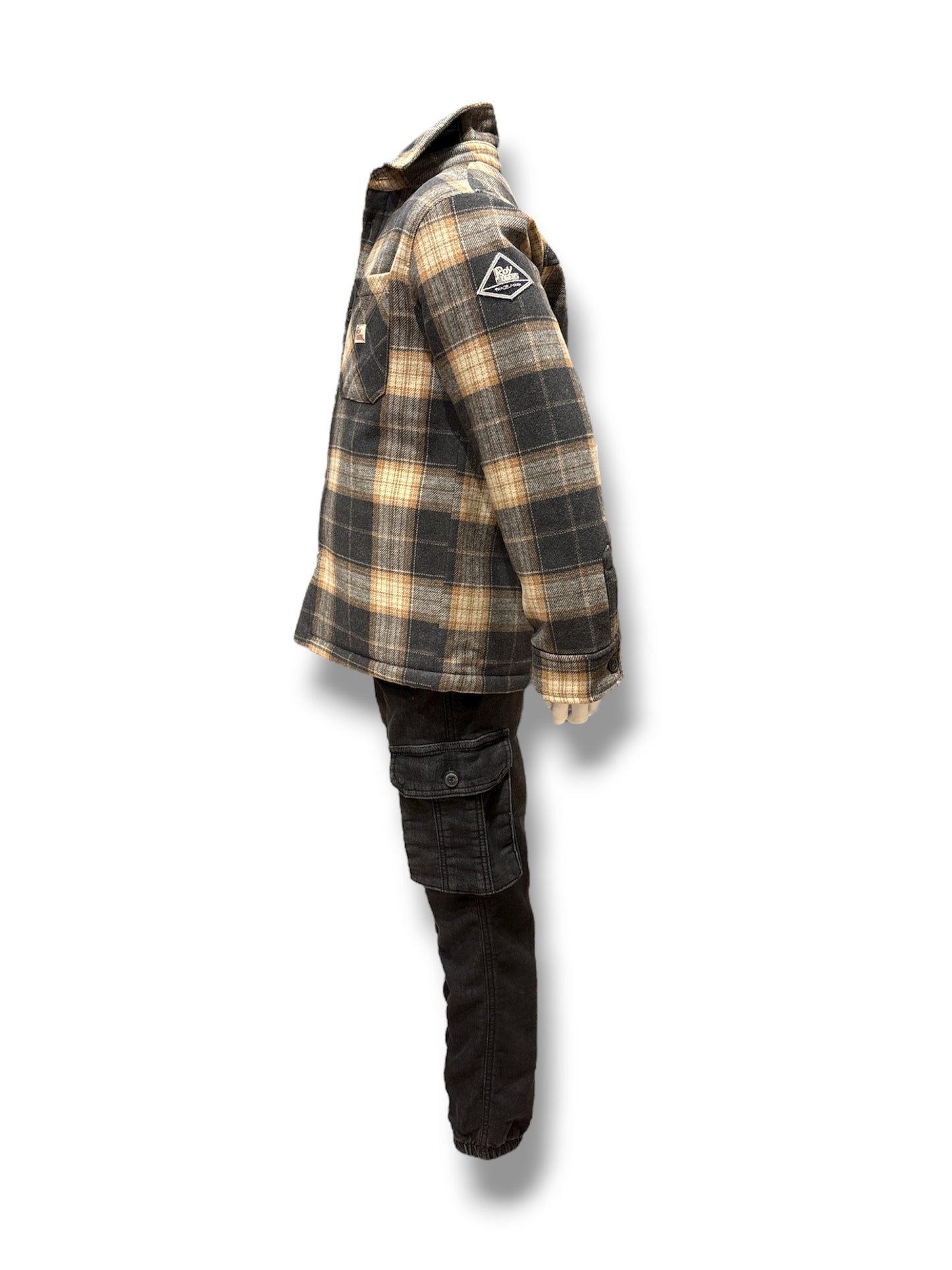 Overshirt scozzese grigio Roy Rogers
