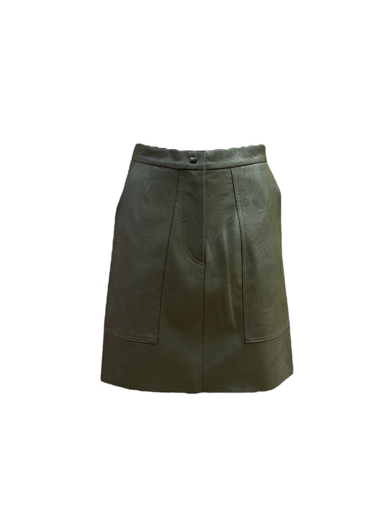 Gonna ecopelle verde