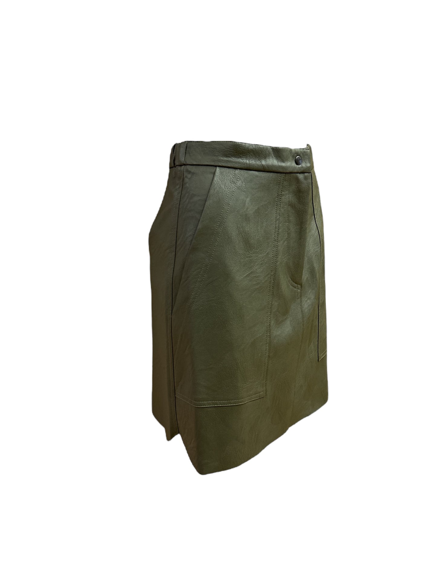 Gonna ecopelle verde