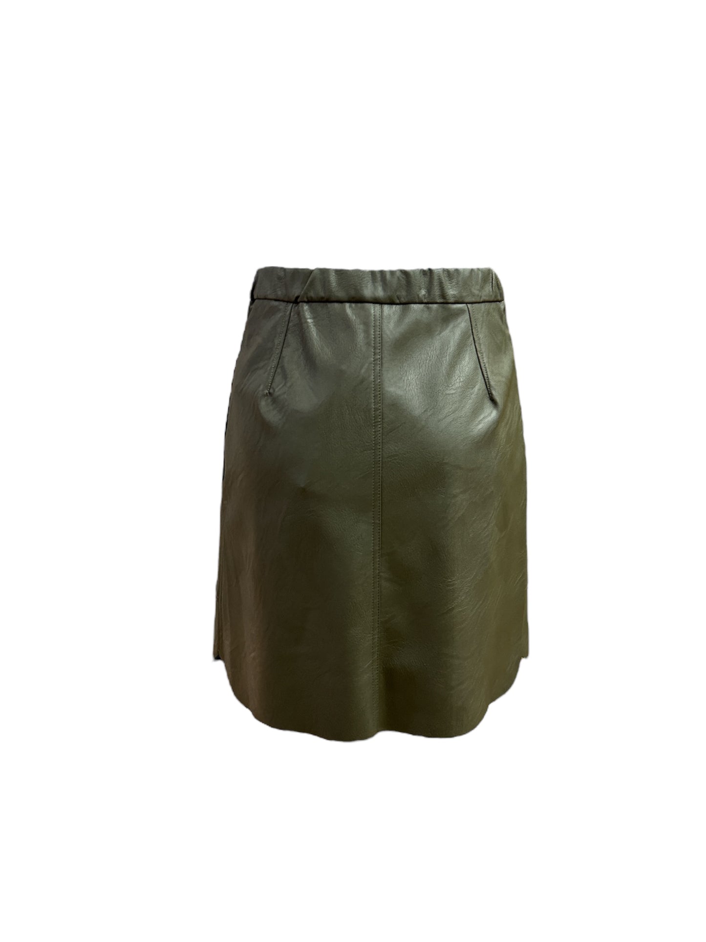 Gonna ecopelle verde