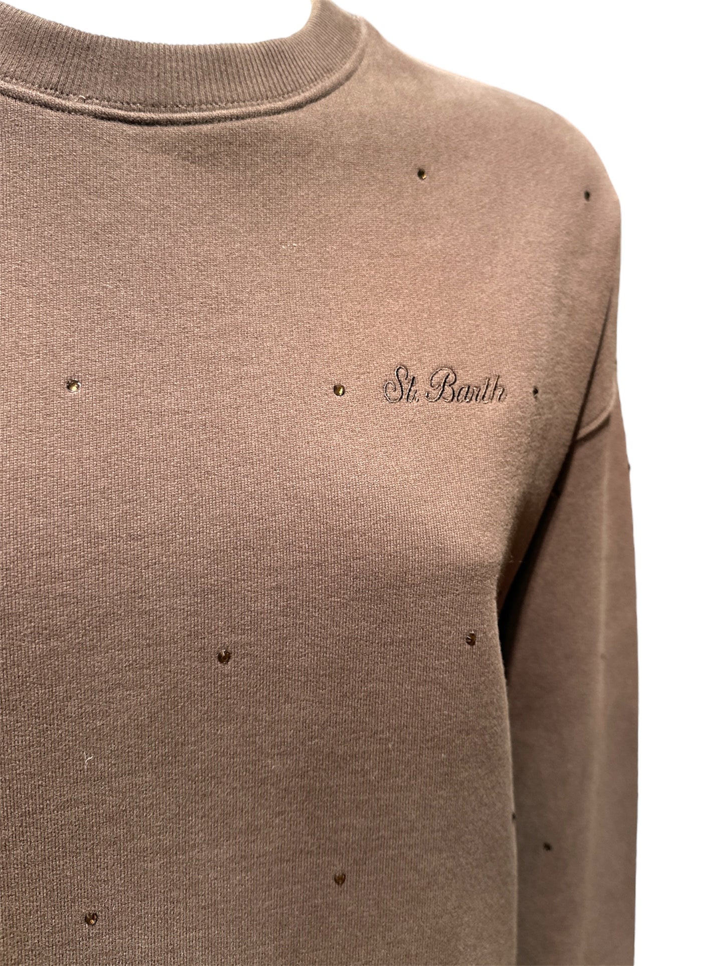 Felpa con strass all over Saint Barth