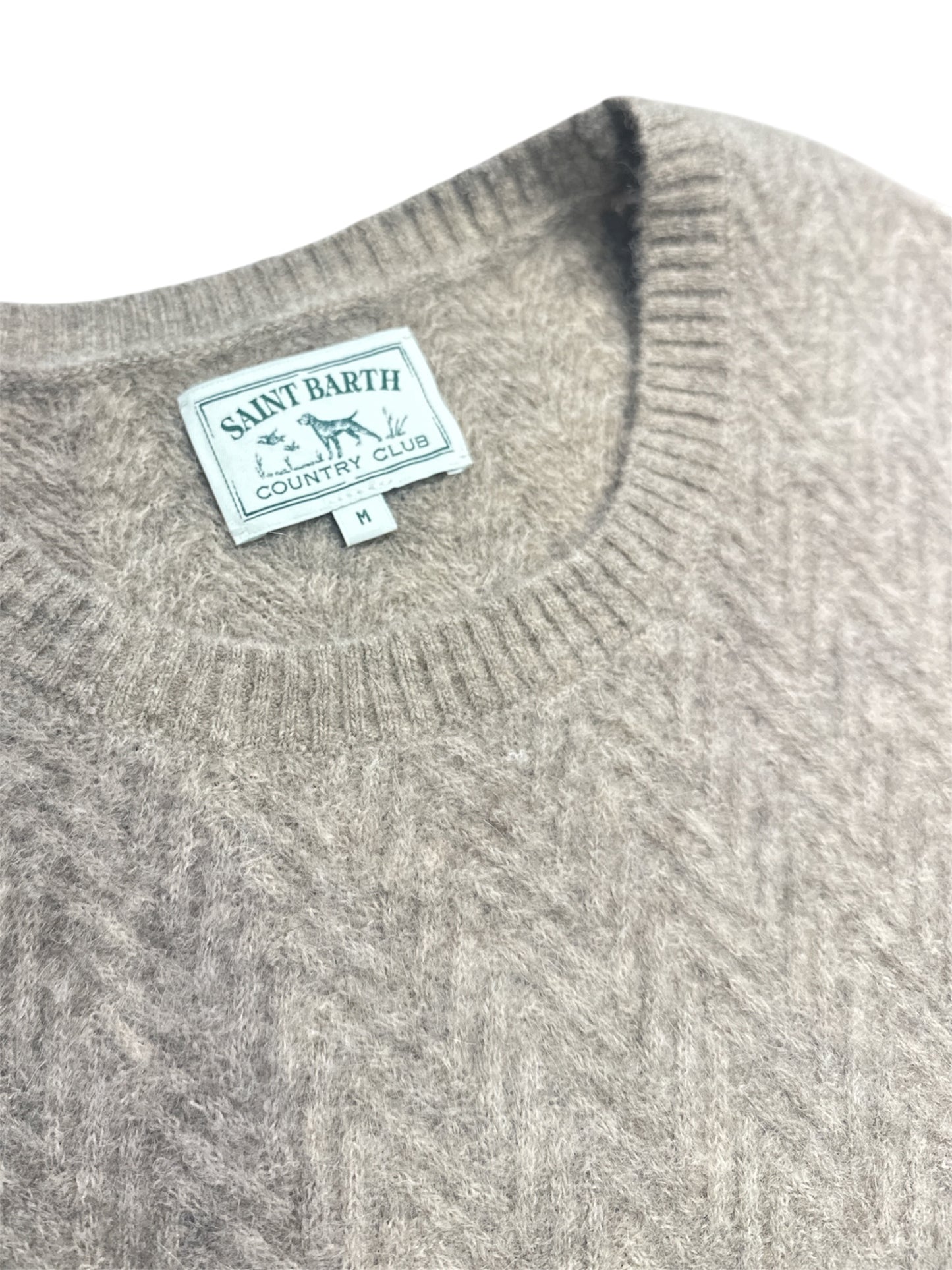 Maglione spinato noce girocollo Saint Barth