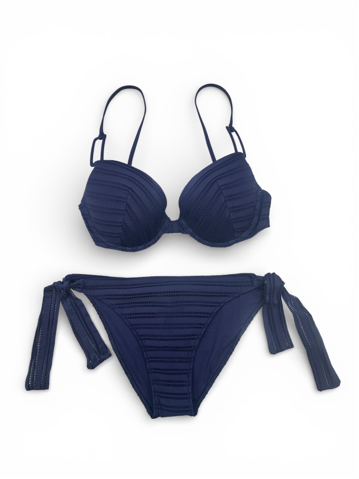 Bikini push-up blu