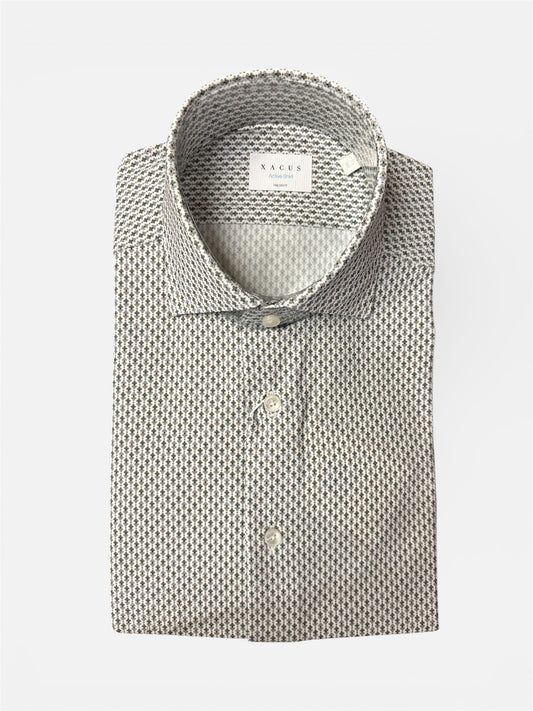 Camicia collo francese micro fiore