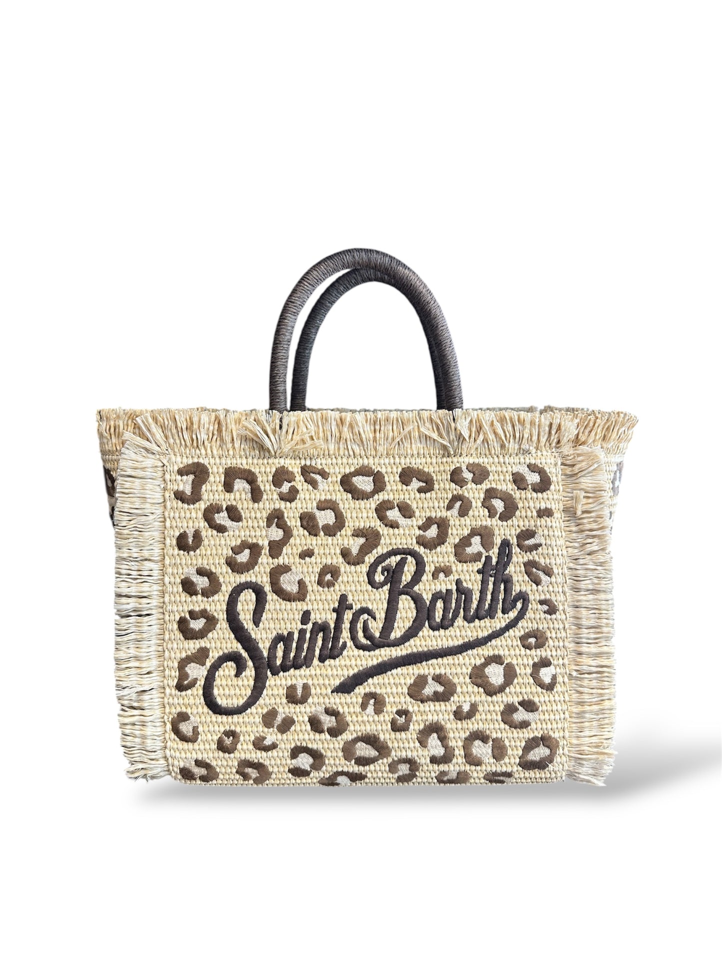Borsa Colette raffia lepardata