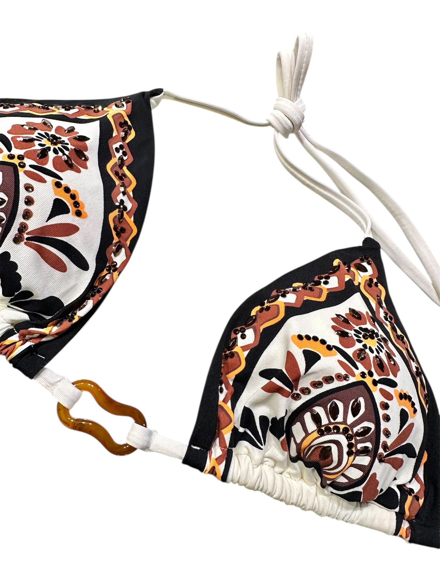 Bikini triangolo Raffaela D'Angelo color cuoio