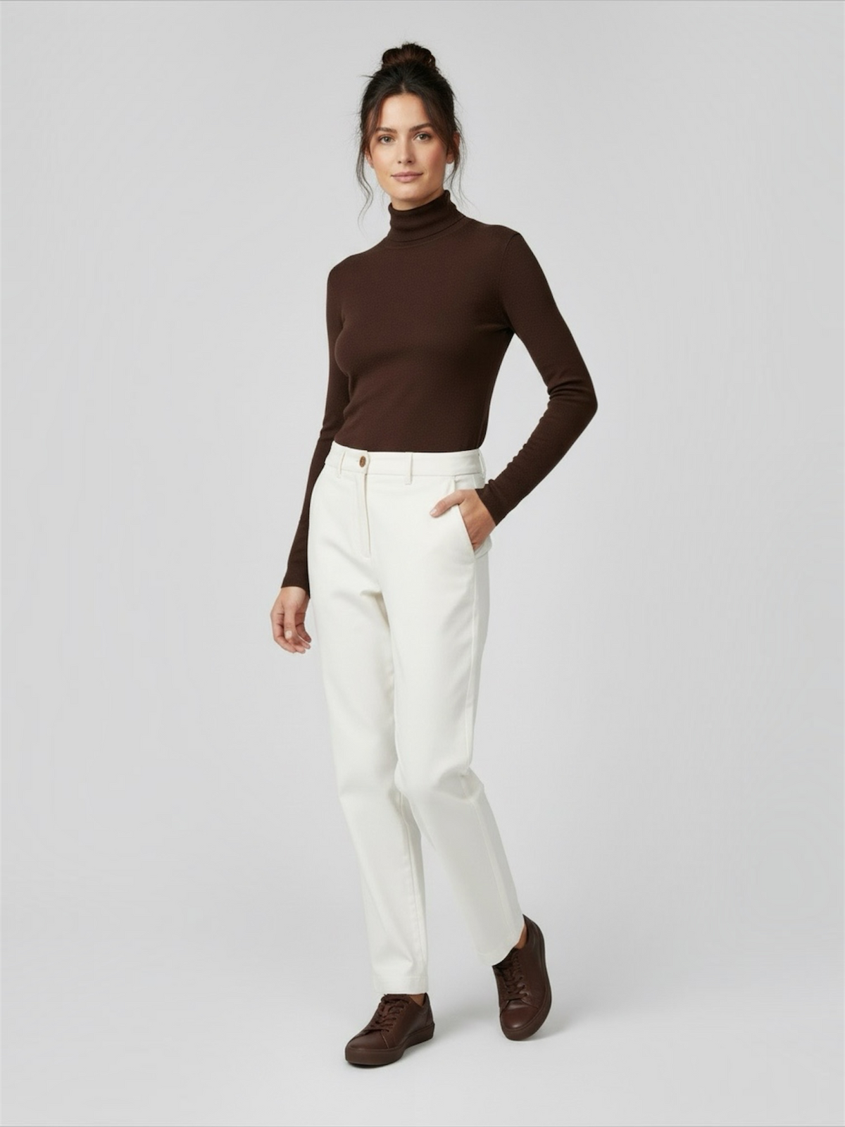Pantalone in fustagno bianco Ballantyne