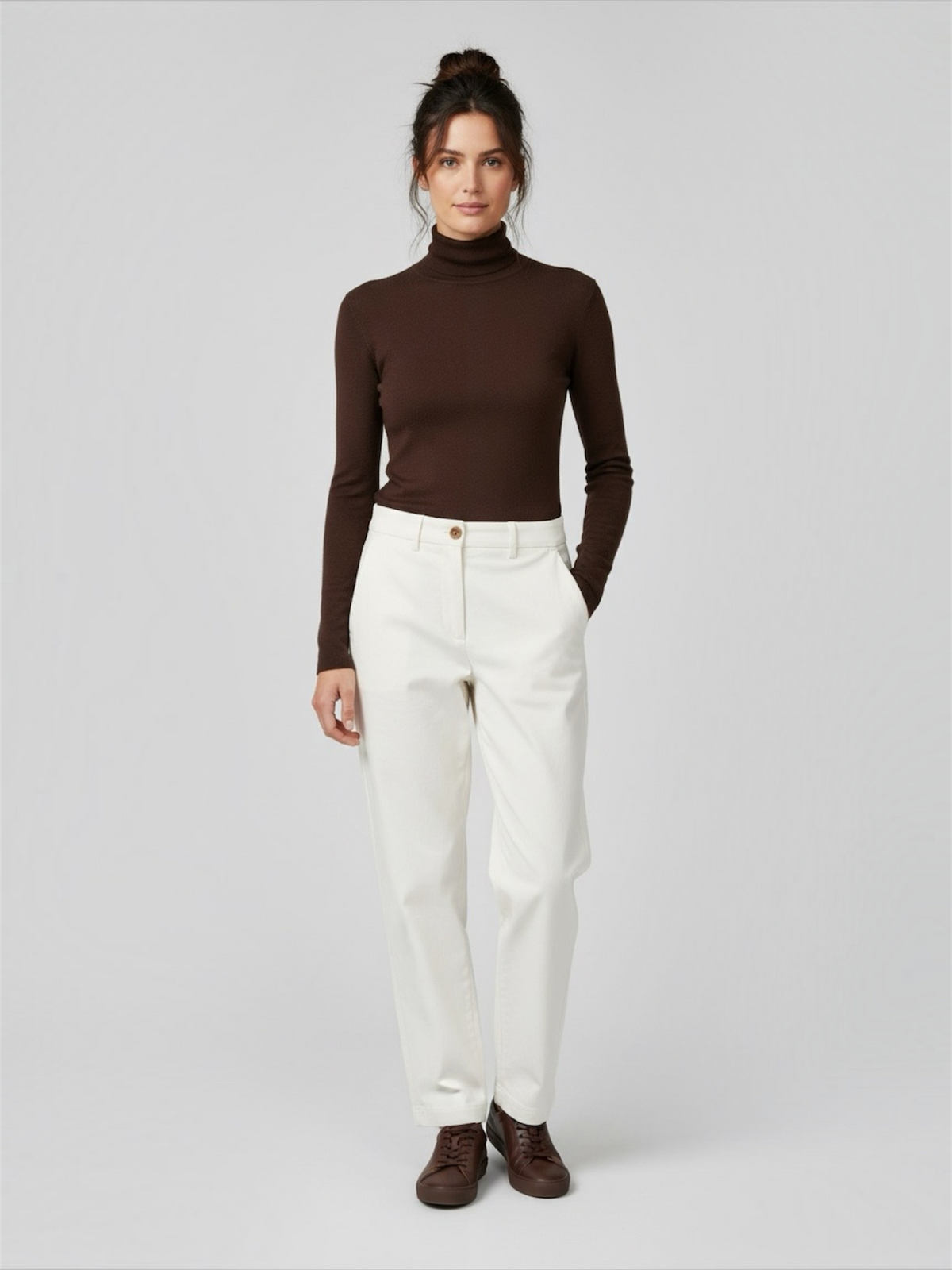 Pantalone in fustagno bianco Ballantyne