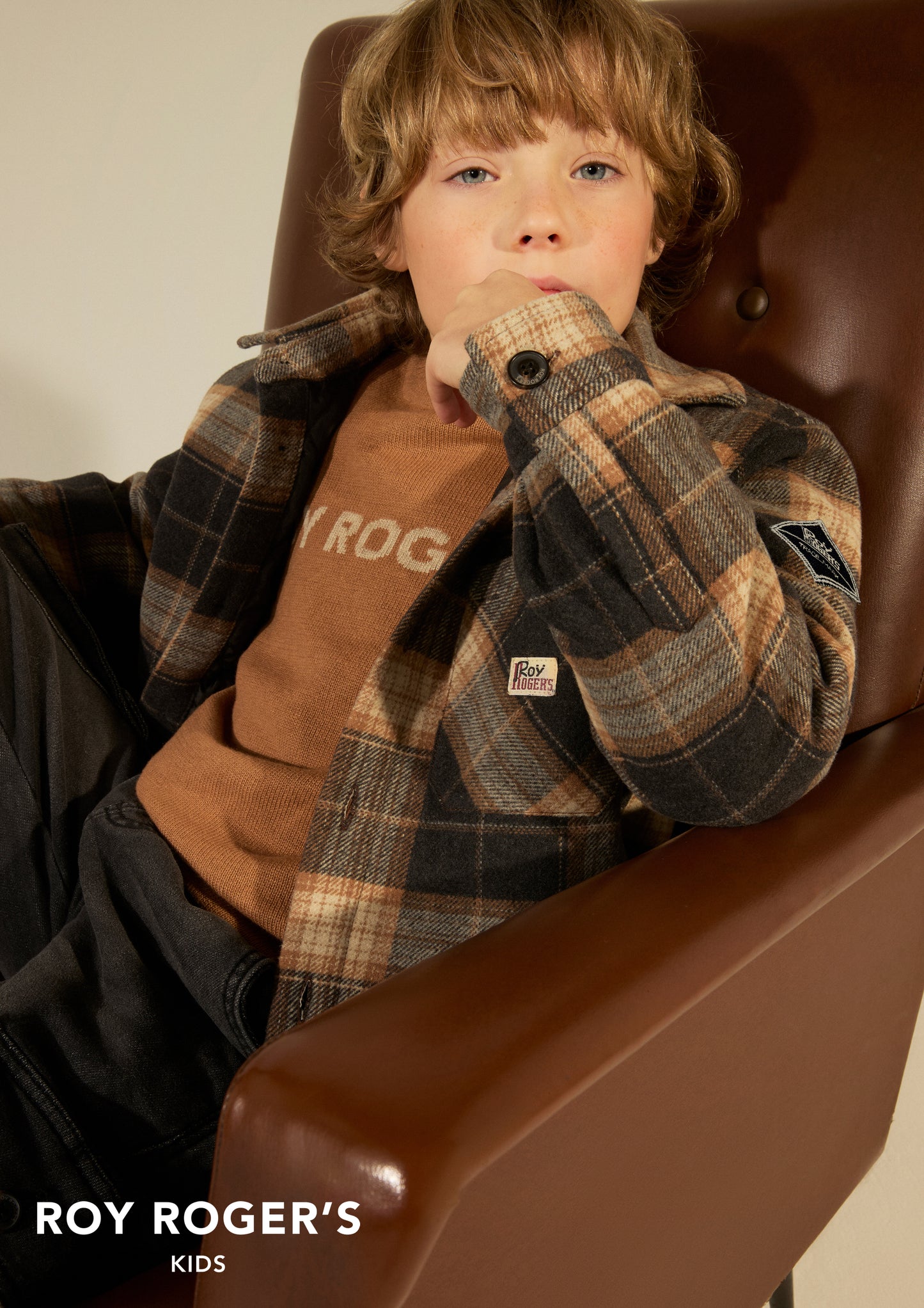 Overshirt scozzese grigio Roy Rogers