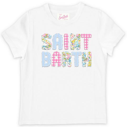T-shirt Flower Patch bianca