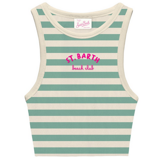 Crop Top costine a righe