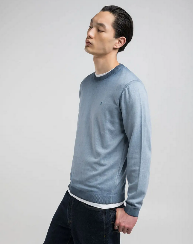 Pull cotone sfumata azzurra Replay