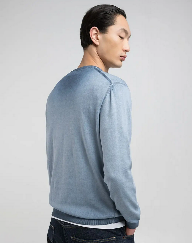 Pull cotone sfumata azzurra Replay