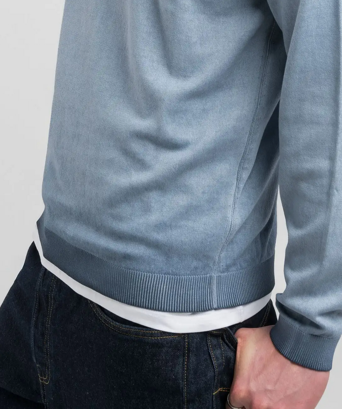Pull cotone sfumata azzurra Replay