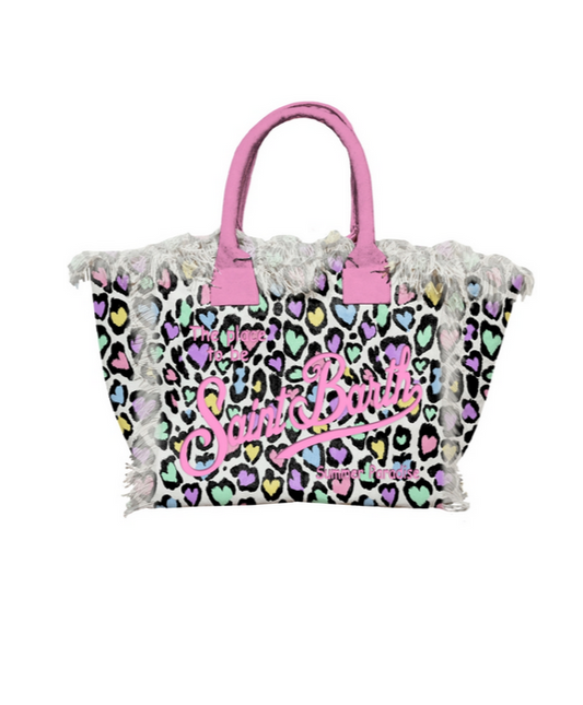 Borsa Vanity Leopard Hearts St. Barth