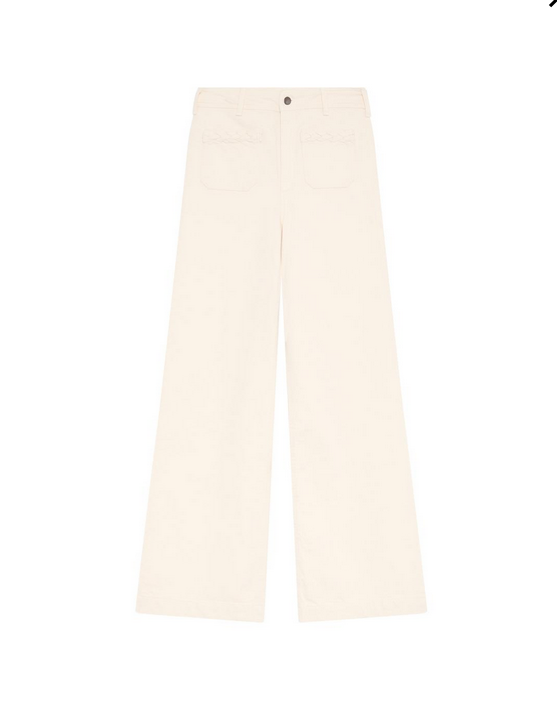 Pantalone denim ecru Maison Hotel