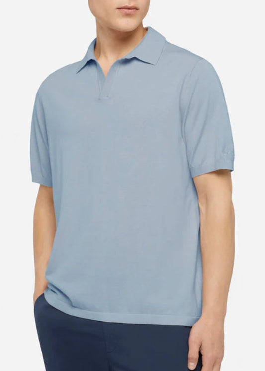 Polo cotone azzurro Saint Barth