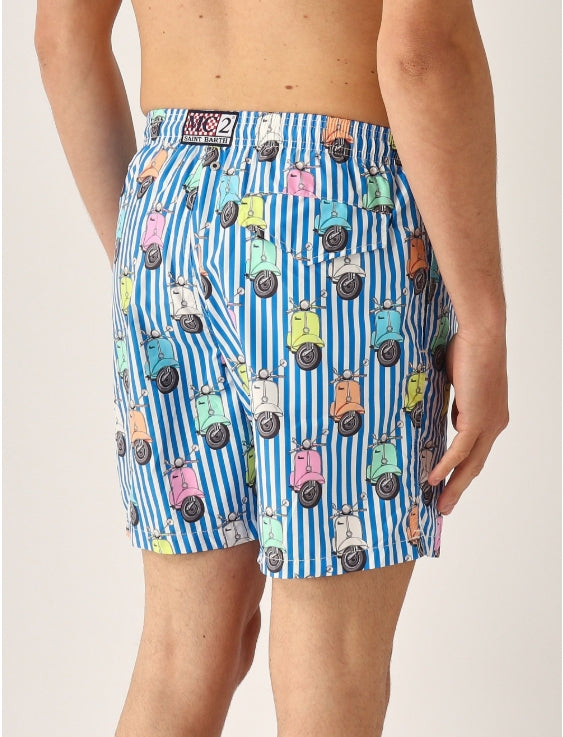 Boxer Vespa stripes MC2 Saint Barth
