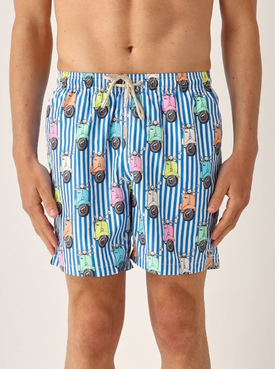 Boxer Vespa stripes MC2 Saint Barth