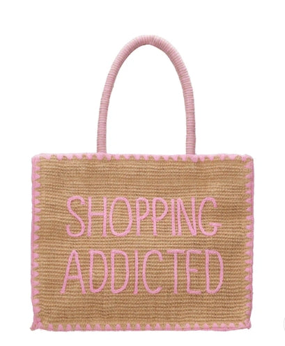 Borsa raffia Vivian Pink MC2 Saint Barth