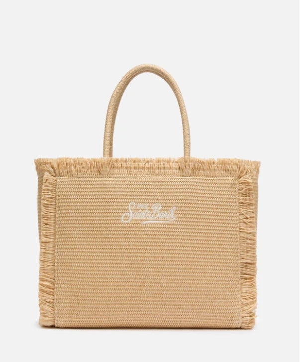 Borsa Vanity media in raffia beige MC2 Saint Barth