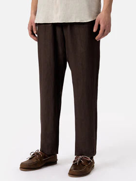 Pantalone lino marrone Saint Barth