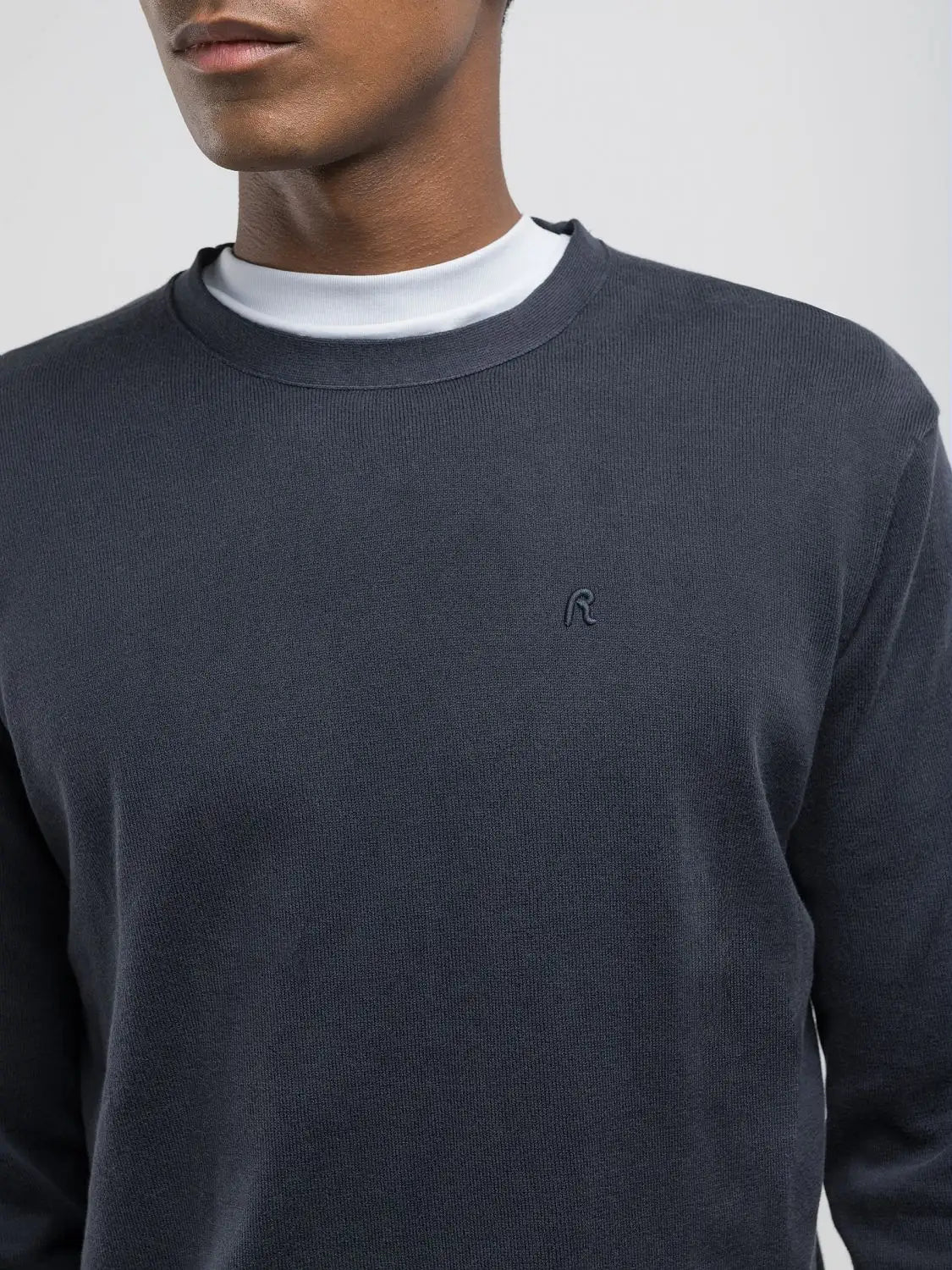 Maglia girocollo blu Replay