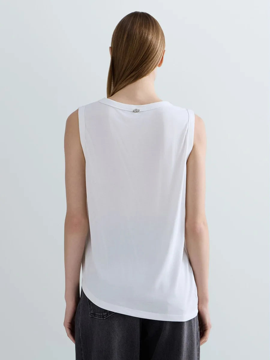 Top drappeggiato bianco Replay