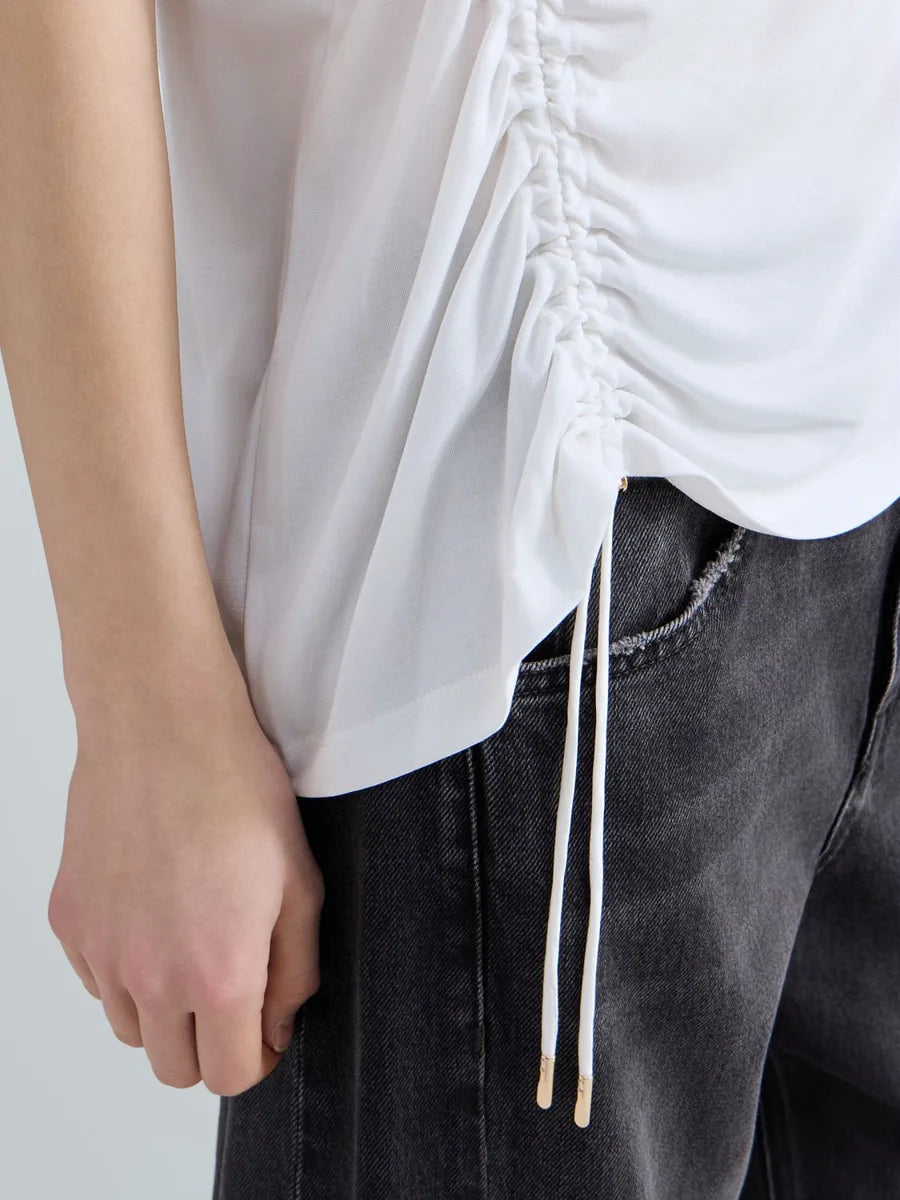 Top drappeggiato bianco Replay