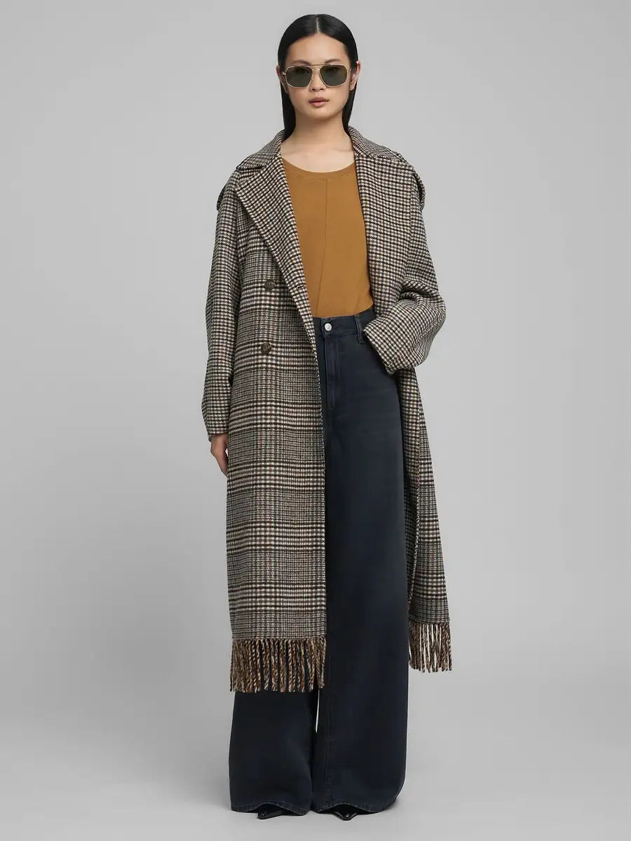 Capotto over lana check Replay