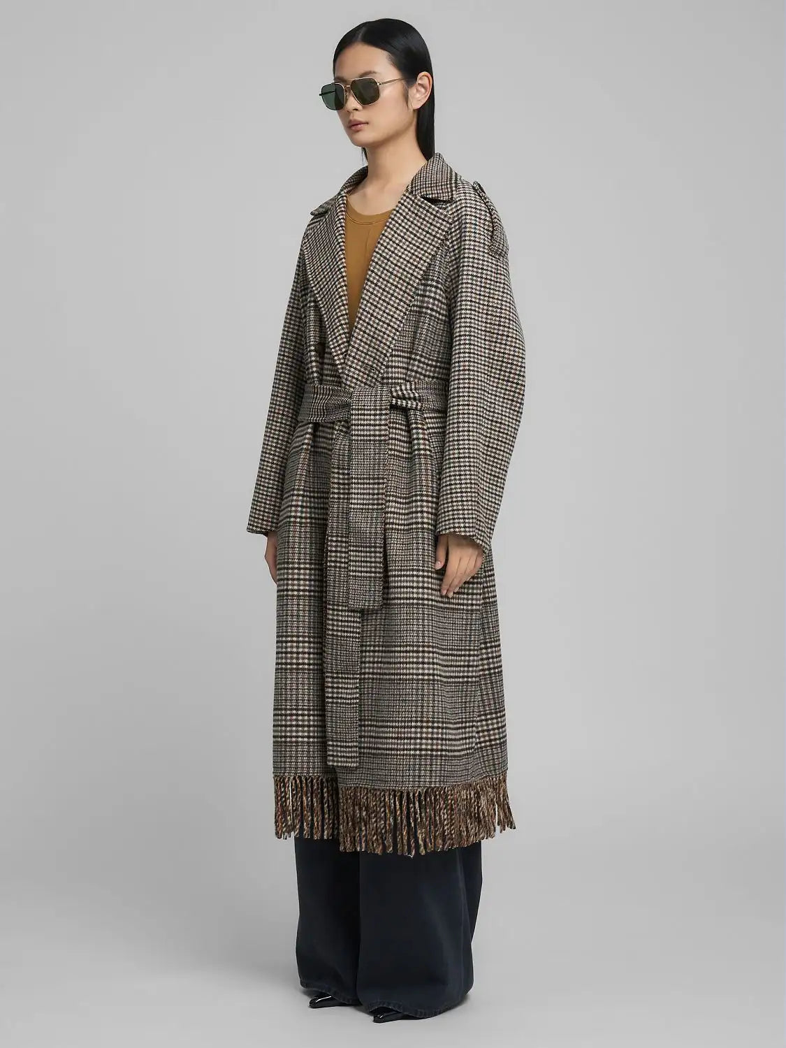 Capotto over lana check Replay