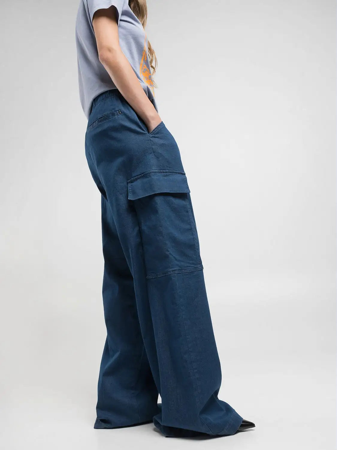 Pantaloni cargo Replay jogger donna denim