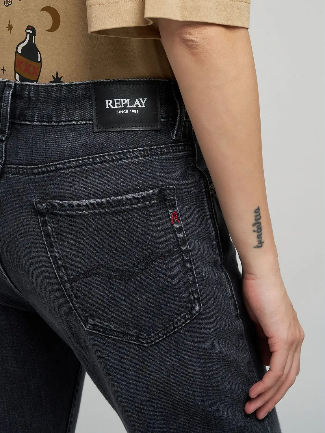 Jeans boyfriend black Replay